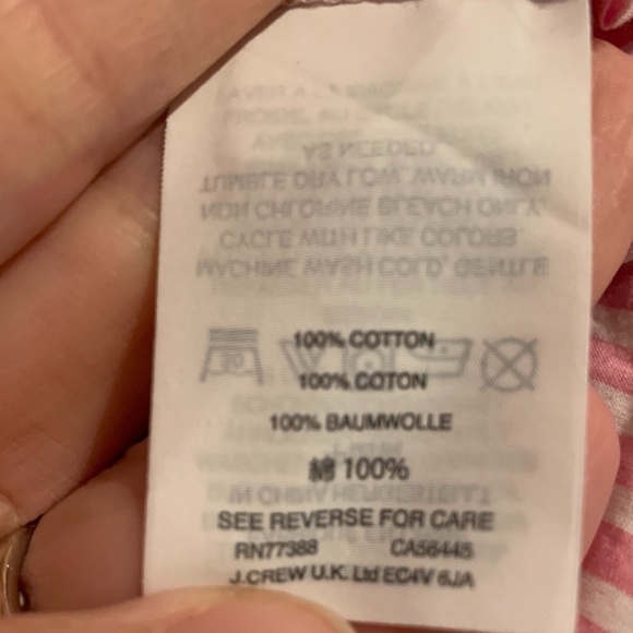 J. Crew V-neck Striped Bell Sleeve Blouse size 2 - Picture 5 of 7